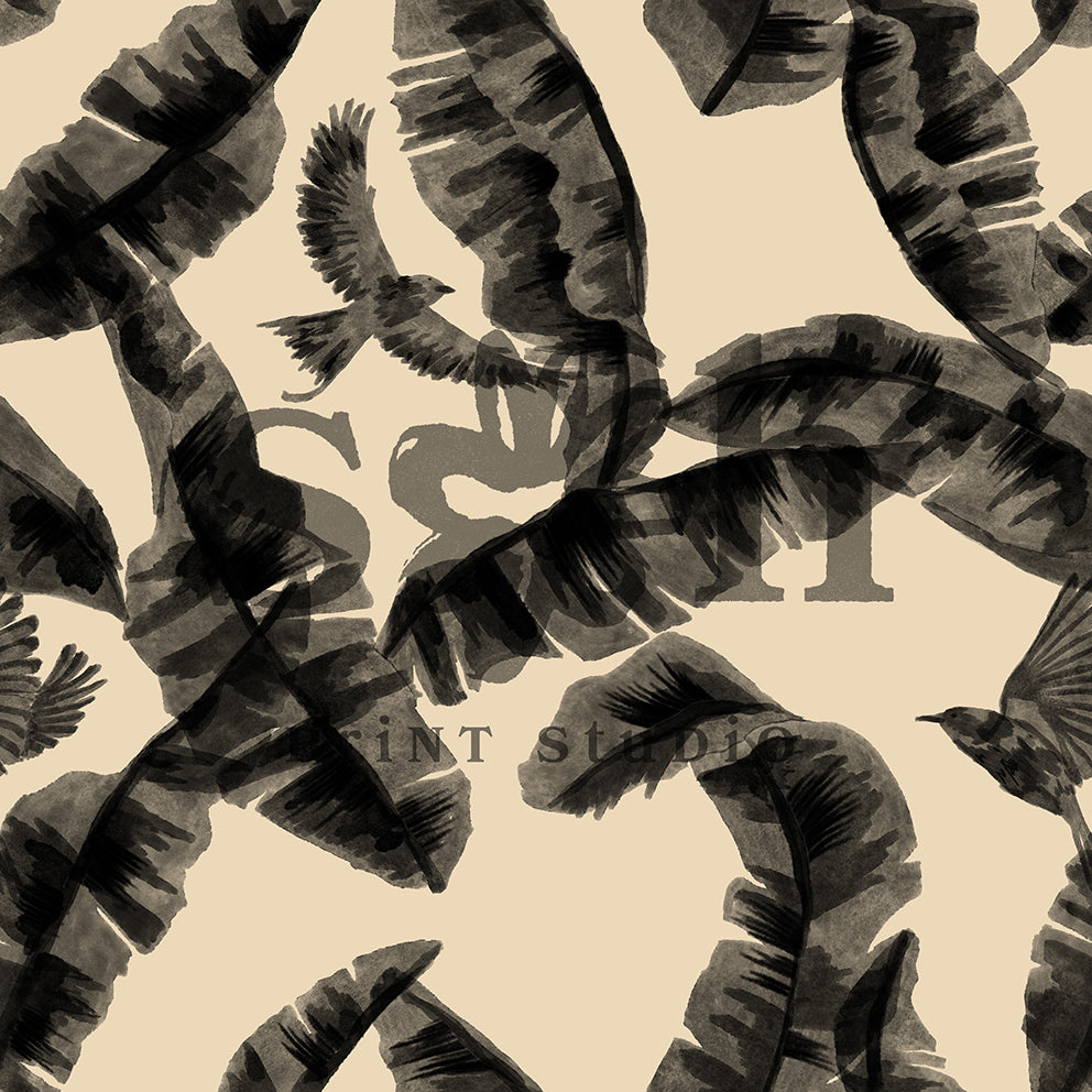 Leaves and birds