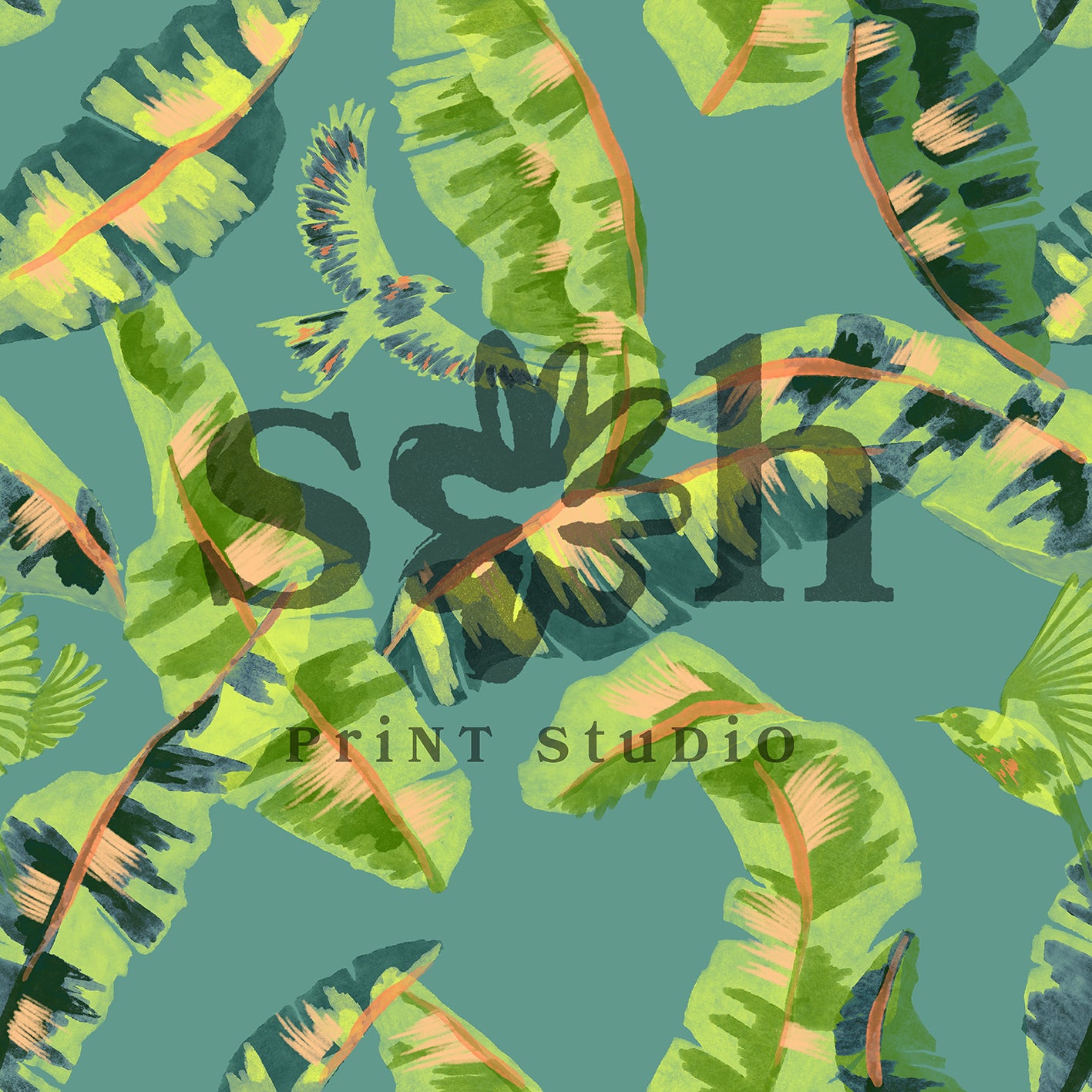 Leaves and birds